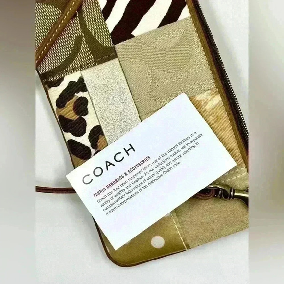 Coach NWT Patchwork Y2K Wristlet Color-block Wallet Bag Animal Print 2000s - Picture 6 of 8